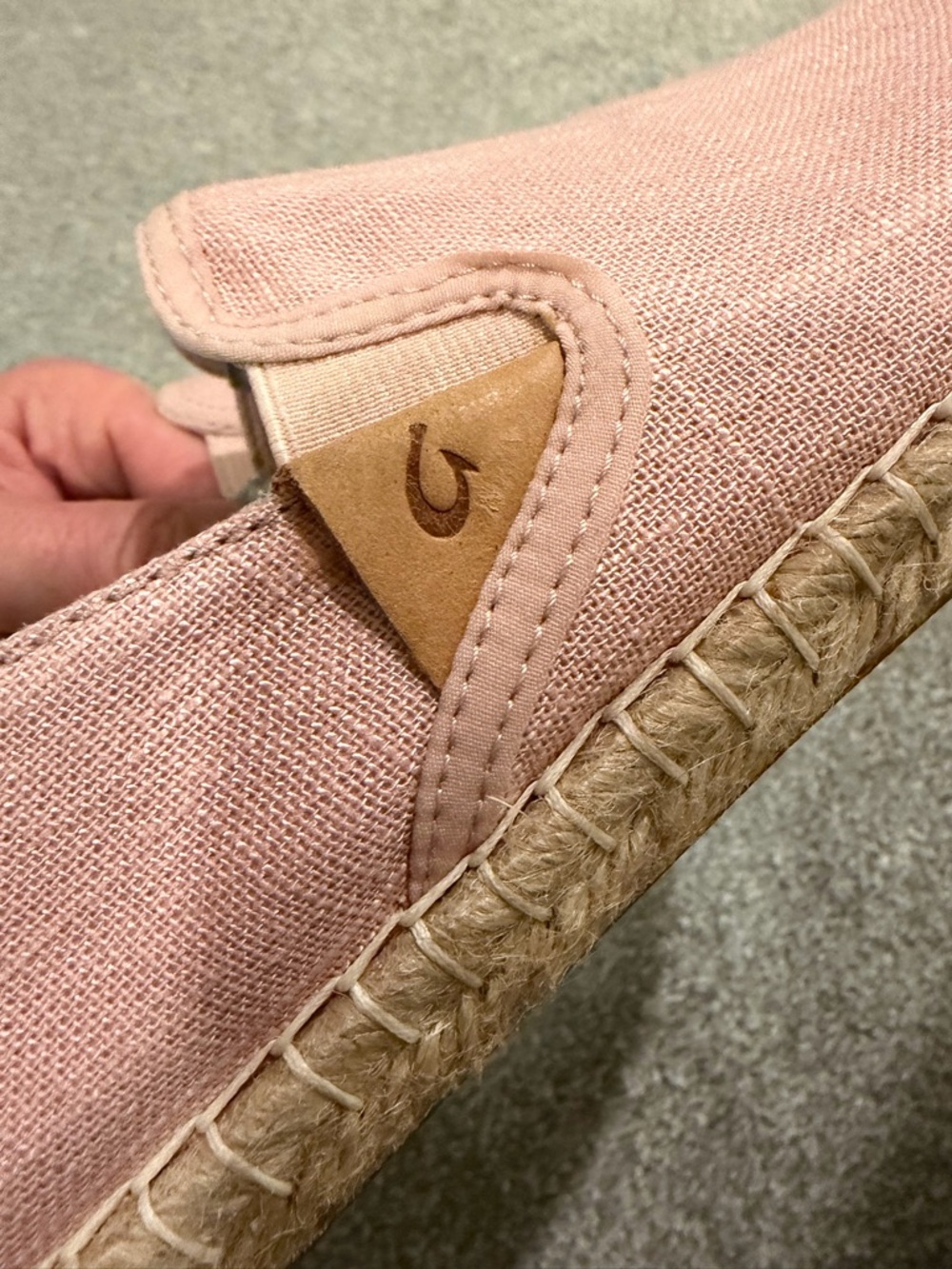 *LIKE NEW* Olukai Kaula Pa’a Kapa Pink Canvas Espadrille Slip-On Shoes - Picture 8 of 8